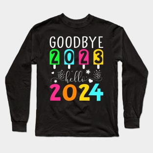 Goodbye 2023 hello 2024 Long Sleeve T-Shirt